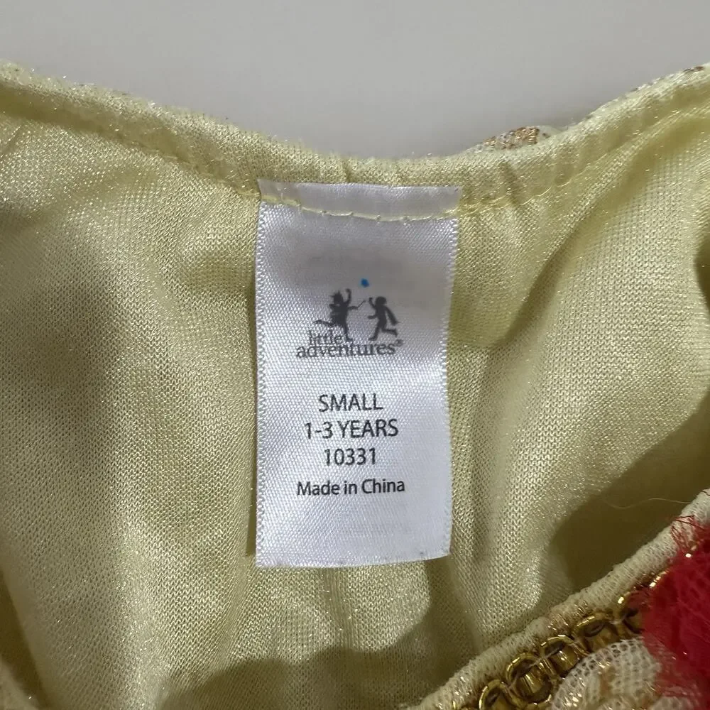 Little Adventures Deluxe Yellow Beauty Princess Dress Up Costume Age 1-3